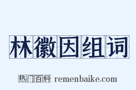 林徽因组词是什么意思的图片